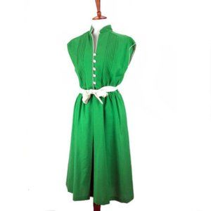 Vintage Plus Size Green Summer Dress